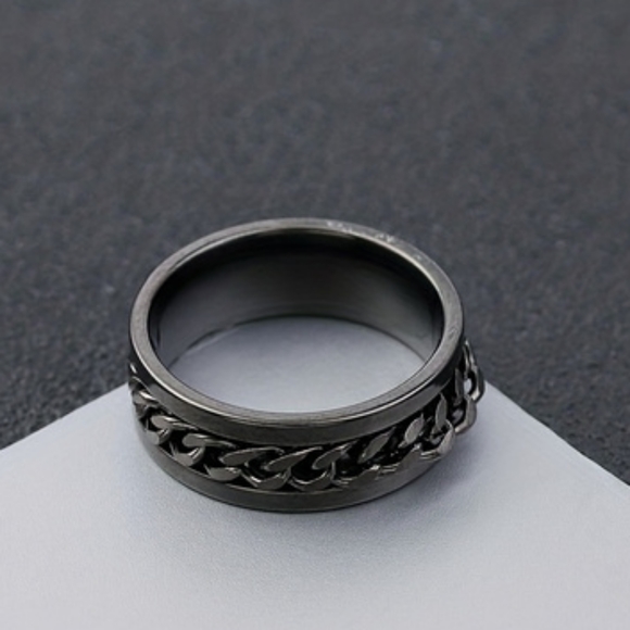 NEW Stainless Anxiety Relief Spinner Chain Ring - Picture 2 of 5